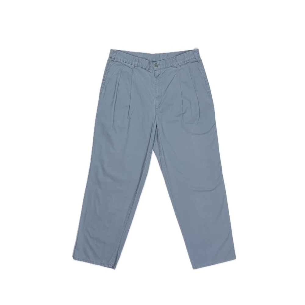 Vintage 80s Made in USA Dockers Levi's‎ cyan grey chino pants men W36 I30